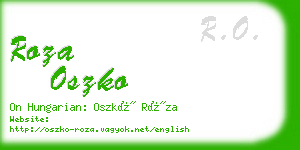 roza oszko business card